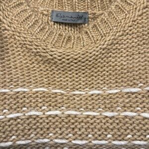 Anthropologie Elsamanda Italian Wool Alpaca Striped Sweater S Oversized Chunky